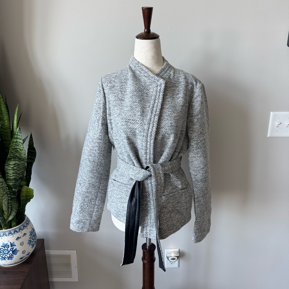 Banana Republic Gray Belted Blazer Jacket - Picture 11 of 11